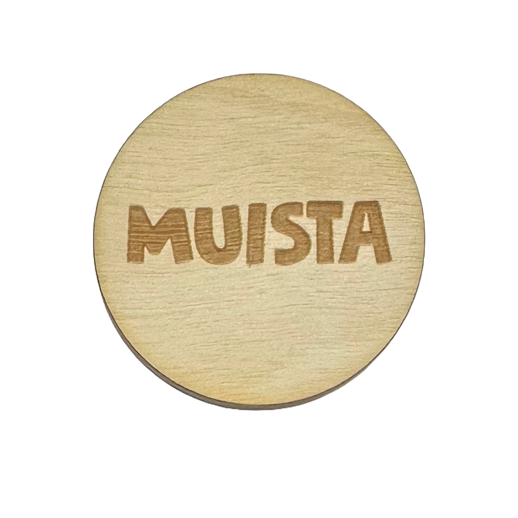 MUISTA ÄÄKAAPAMAGNETTI - PYÖREÄ