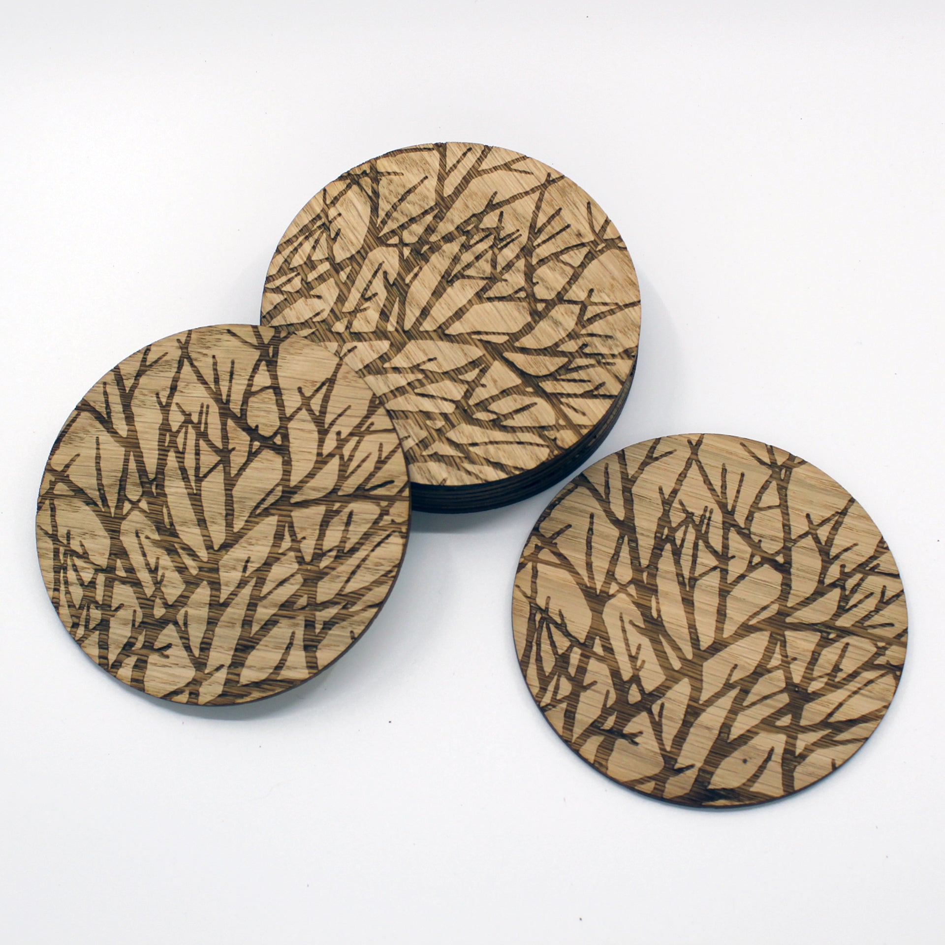 Wooden Coasters for Drinks - Laser Cut Wood Coasters