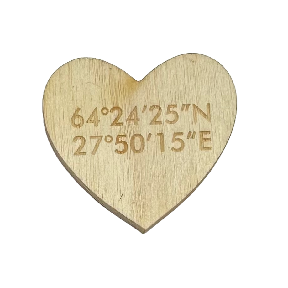 PALTAMO COORDINATES FRIDGE MAGNET - HEART