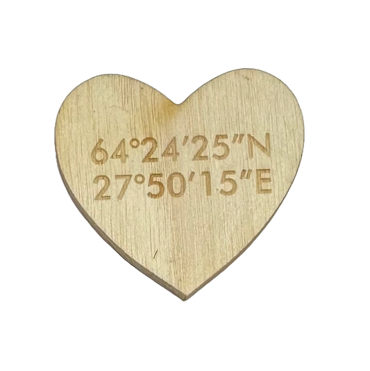 PALTAMO COORDINATES FRIDGE MAGNET - HEART