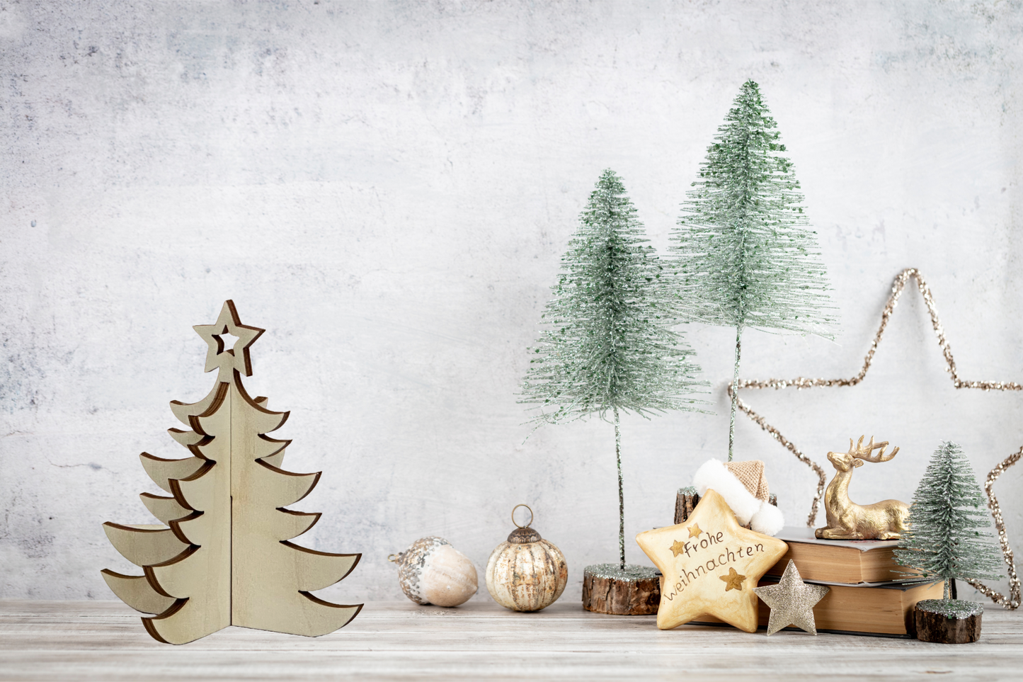 WOODEN CHRISTMAS TREE - SMALL