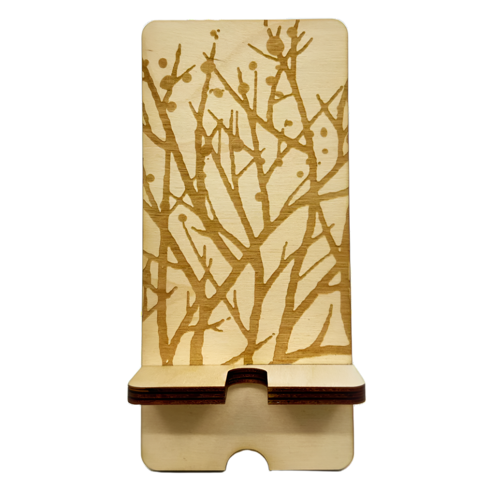 puhelinteline, iphone phone holder, samsung galaxy phone holder, wooden phone holder