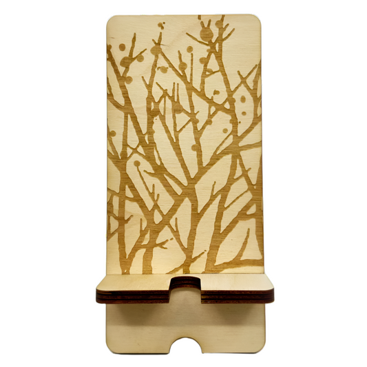 puhelinteline, iphone phone holder, samsung galaxy phone holder, wooden phone holder