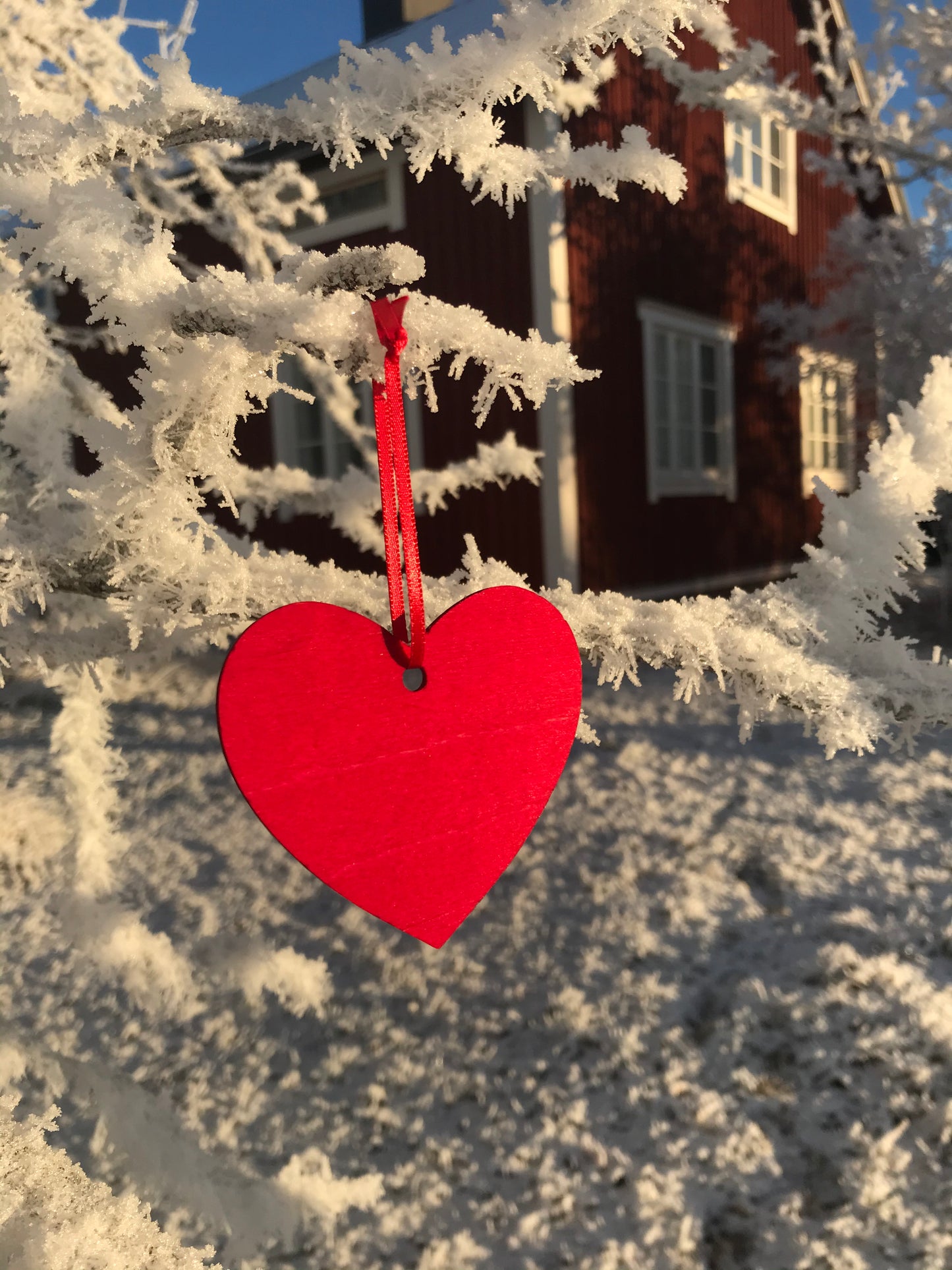 Heart Christmas ornament - set of 5