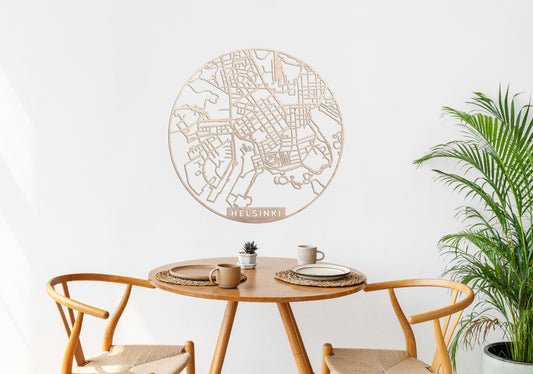 WOODEN MAP - YOUR DESIGN (ROUND)