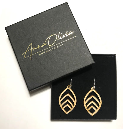 wooden earrings as a gift for any occasion shipped in a beautiful gift box