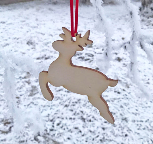 Reindeer Christmas ornament - set of 5