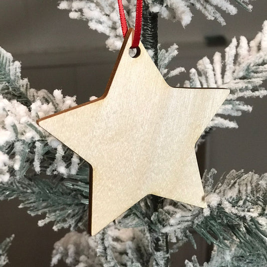 Star Christmas tree ornament - set of 5